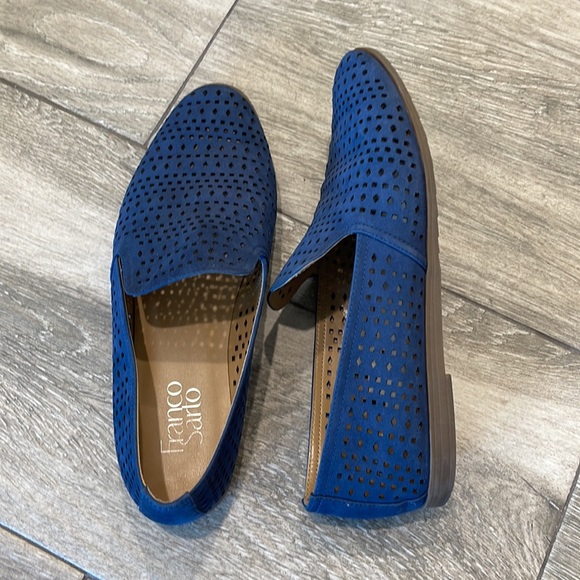 Franco Sarto Blue Leather Flats - Picture 2 of 4
